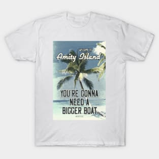 JAWS Amity Island Vintage Style Movie Poster You`re Gonna Need A Bigger Boat T-Shirt